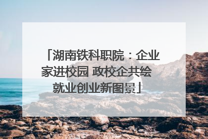 湖南铁科职院：企业家进校园 政校企共绘就业创业新图景