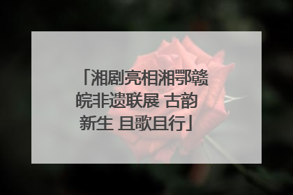 湘剧亮相湘鄂赣皖非遗联展 古韵新生 且歌且行