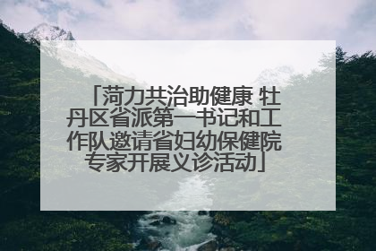 菏力共治助健康 牡丹区省派第一书记和工作队邀请省妇幼保健院专家开展义诊活动