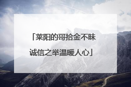 莱阳的哥拾金不昧 诚信之举温暖人心