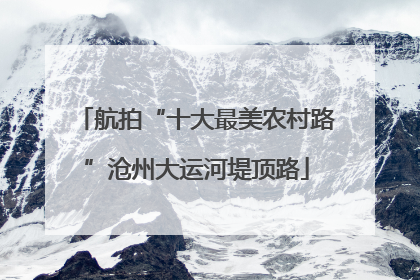 航拍“十大最美农村路”沧州大运河堤顶路