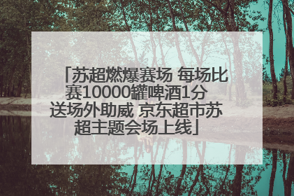 苏超燃爆赛场 每场比赛10000罐啤酒1分送场外助威 京东超市苏超主题会场上线