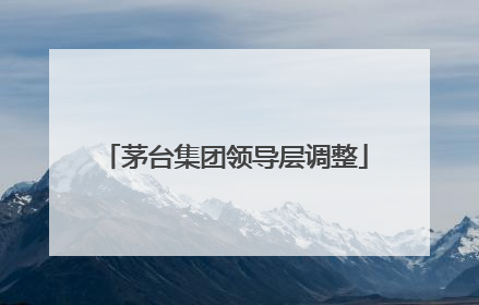 茅台集团领导层调整