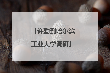 许勤到哈尔滨工业大学调研