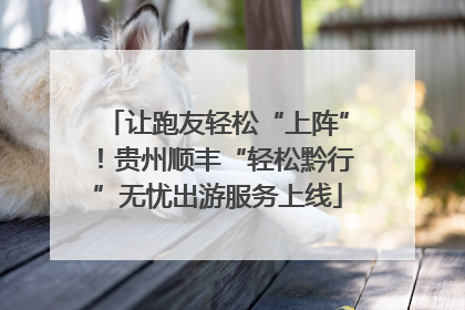 让跑友轻松“上阵”！贵州顺丰“轻松黔行”无忧出游服务上线