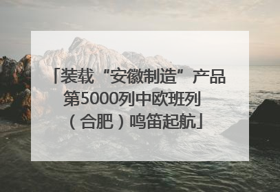 装载“安徽制造”产品 第5000列中欧班列（合肥）鸣笛起航