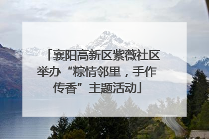 襄阳高新区紫薇社区举办“粽情邻里，手作传香”主题活动