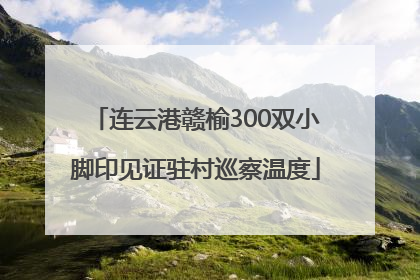 连云港赣榆300双小脚印见证驻村巡察温度