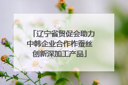 辽宁省贸促会助力中韩企业合作柞蚕丝创新深加工产品