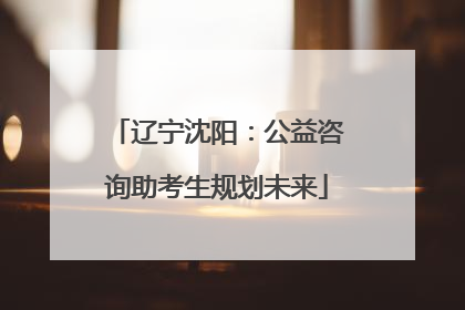 辽宁沈阳：公益咨询助考生规划未来