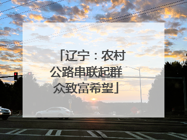 辽宁:农村公路串联起群众致富希望