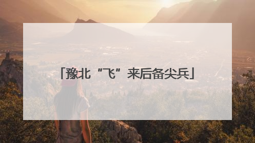 豫北“飞”来后备尖兵