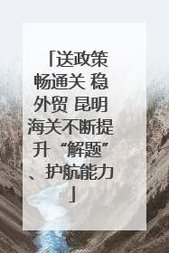 送政策 畅通关 稳外贸 昆明海关不断提升“解题”、护航能力