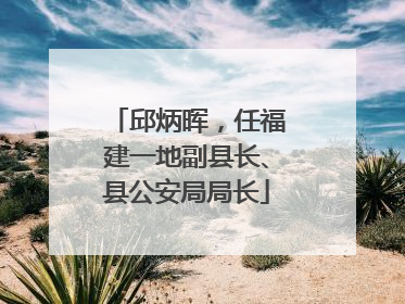 邱炳晖，任福建一地副县长、县公安局局长