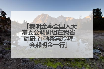 郝明金率全国人大常委会调研组在我省调研 许勤梁惠玲拜会郝明金一行
