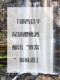 郧西县羊尾镇樱桃酒酿出“致富”新味道