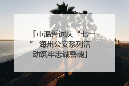 重温誓词庆“七一” 海州公安系列活动筑牢忠诚警魂
