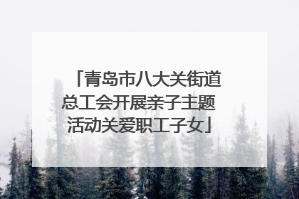 青岛市八大关街道总工会开展亲子主题活动关爱职工子女