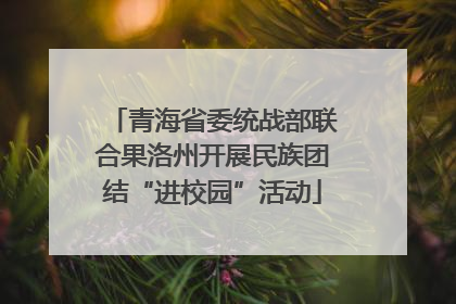 青海省委统战部联合果洛州开展民族团结“进校园”活动
