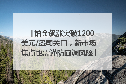 铂金飙涨突破1200美元/盎司关口，新市场焦点也需谨防回调风险