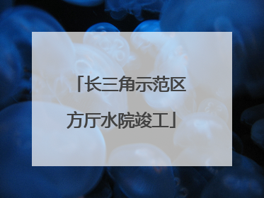 长三角示范区方厅水院竣工