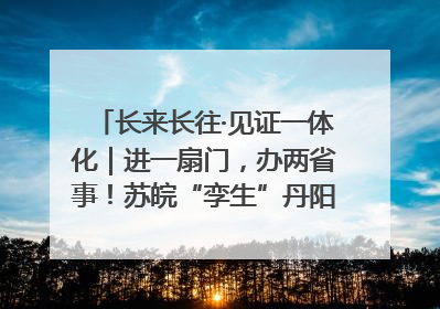 长来长往·见证一体化｜进一扇门，办两省事！苏皖“孪生”丹阳如何做到的？