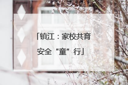 镇江：家校共育 安全“童”行