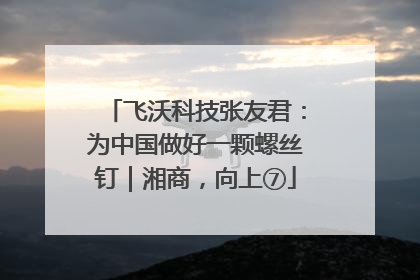 飞沃科技张友君：为中国做好一颗螺丝钉｜湘商，向上⑦