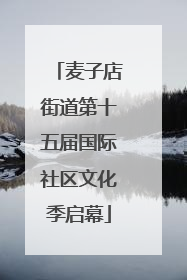 麦子店街道第十五届国际社区文化季启幕