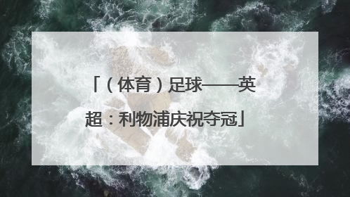 （体育）足球——英超：利物浦庆祝夺冠