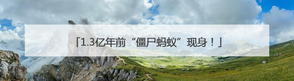 1.3亿年前“僵尸蚂蚁”现身！