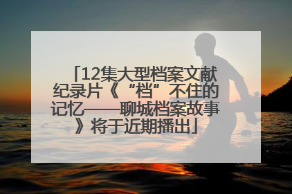 12集大型档案文献纪录片《“档”不住的记忆——聊城档案故事》将于近期播出