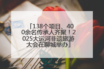138个项目、400余名传承人齐聚！2025大运河非遗旅游大会在聊城举办