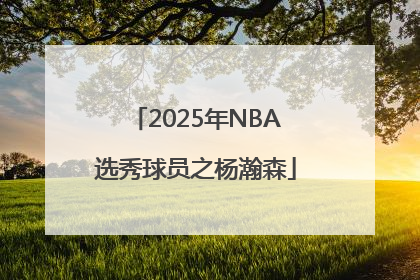 2025年NBA选秀球员之杨瀚森