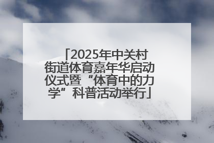2025年中关村街道体育嘉年华启动仪式暨“体育中的力学”科普活动举行