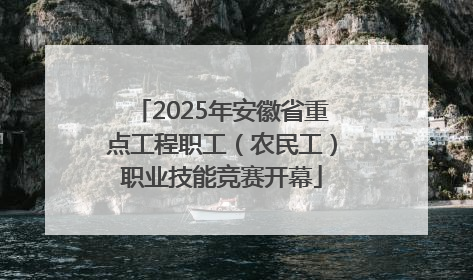 2025年安徽省重点工程职工（农民工）职业技能竞赛开幕