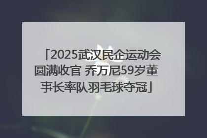 2025武汉民企运动会圆满收官 乔万尼59岁董事长率队羽毛球夺冠