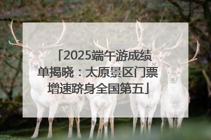 2025端午游成绩单揭晓：太原景区门票增速跻身全国第五