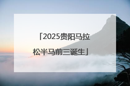 2025贵阳马拉松半马前三诞生
