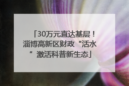 30万元直达基层！淄博高新区财政“活水”激活科普新生态