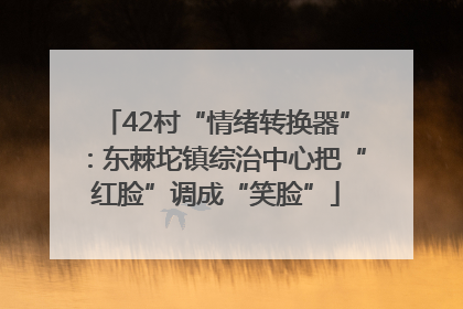 42村“情绪转换器”：东棘坨镇综治中心把“红脸”调成“笑脸”