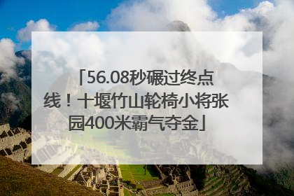56.08秒碾过终点线！十堰竹山轮椅小将张园400米霸气夺金