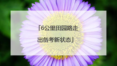 6公里田园路走出备考新状态