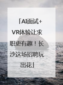 AI面试+VR体验让求职更有趣！长沙这场招聘玩出花